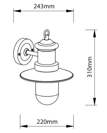 dimensiones apliques exterior